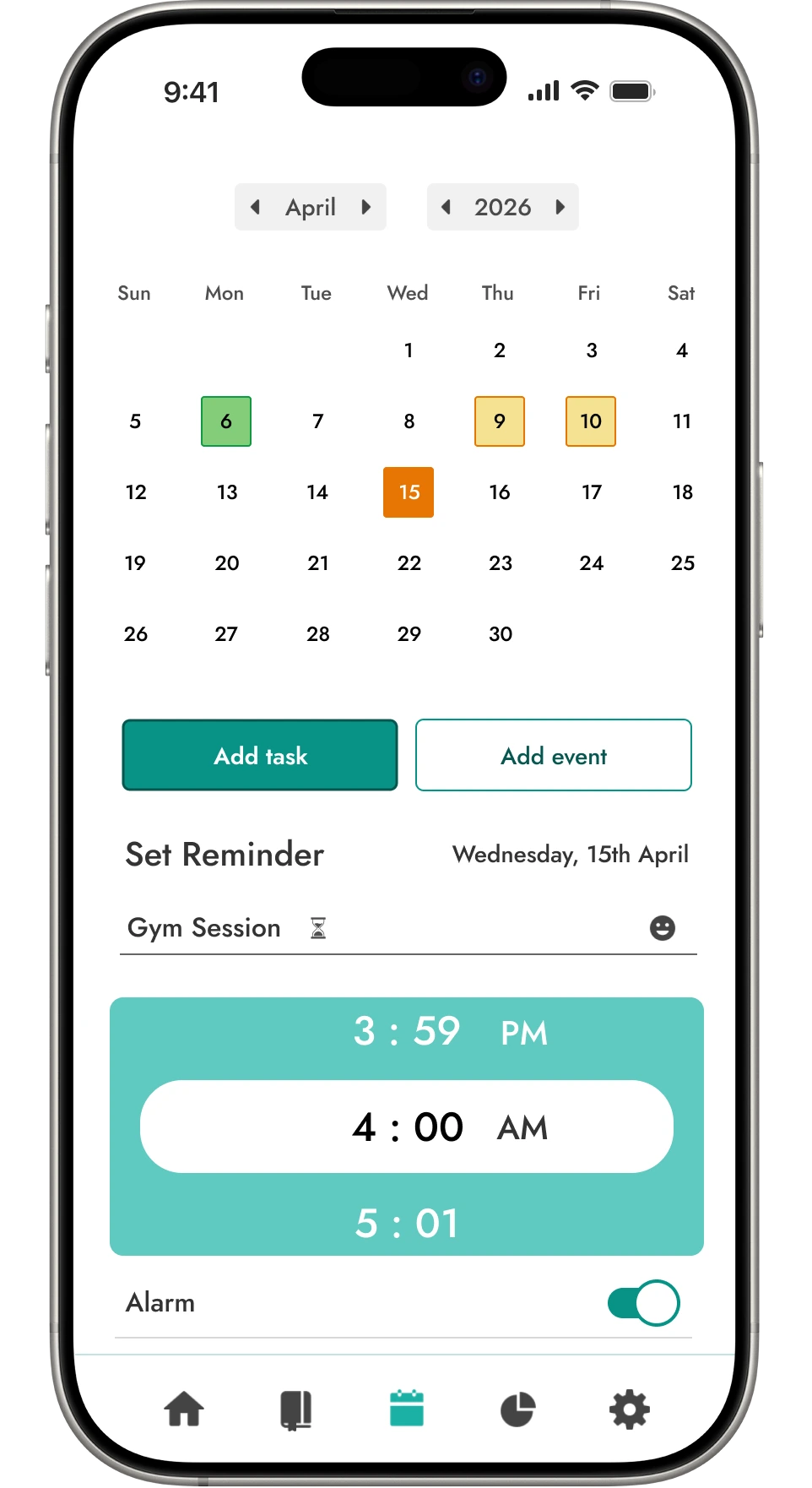 Reever calendar and reminder design